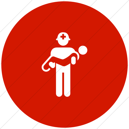 Flat Circle White On Red Iconathon Search And Rescue