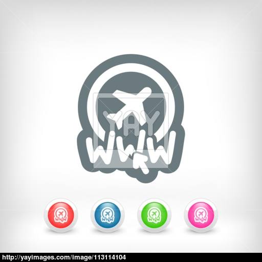 Website Travel Agency Icon Vector