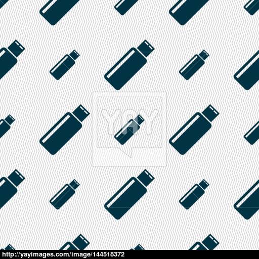 Usb Sign Icon Flash Drive Stick Symbol Seamless Abstract