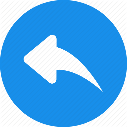 Arrow, Blue, Circle, Previous, Reply, Respond Icon