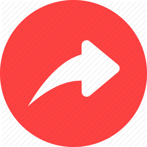 Arrow, Circle, Next, Red, Reply, Respond Icon