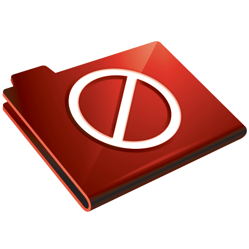 Red, Folder, Restricted Icon