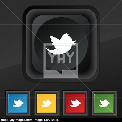 Messages Retweet Icon Symbol Set Of Five Colorful, Stylish