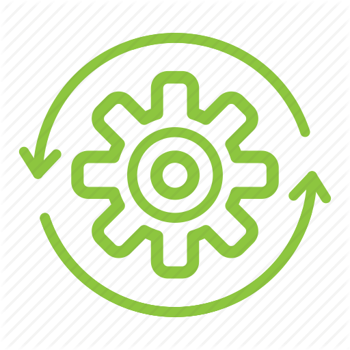 Gear, Recycle, Reduce, Reuse Icon