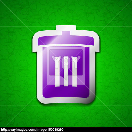 Recycle Bin, Reuse Or Reduce Icon Sign Symbol Chic Colored Sticky