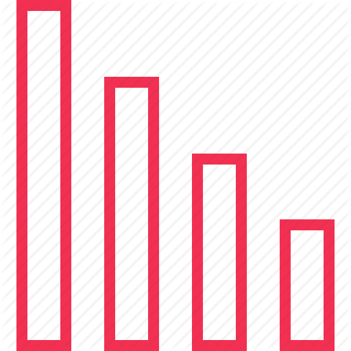 Bars, Data, Low, Results, Revenue Icon Icons Outline