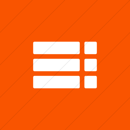 Flat Square White On Orange Layouts Rounded Short List