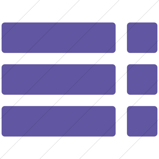 Simple Purple Layouts Rounded Short List View Reverse Icon