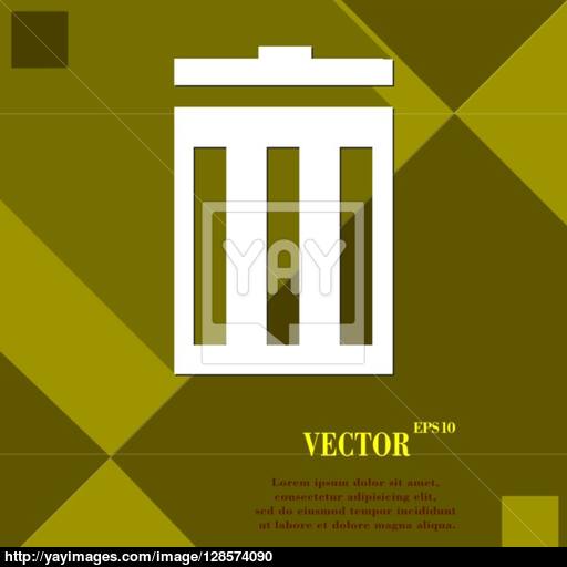 Recycle Bn Symbol Flat Modern Web Design With Long Shadow