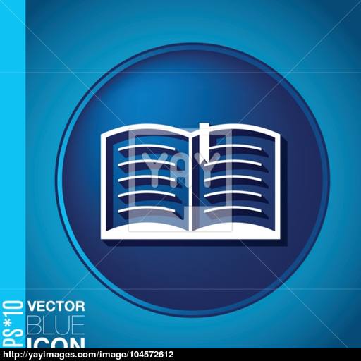 Open Book Education Sign, Symbol Icon Book With A Bookmark
