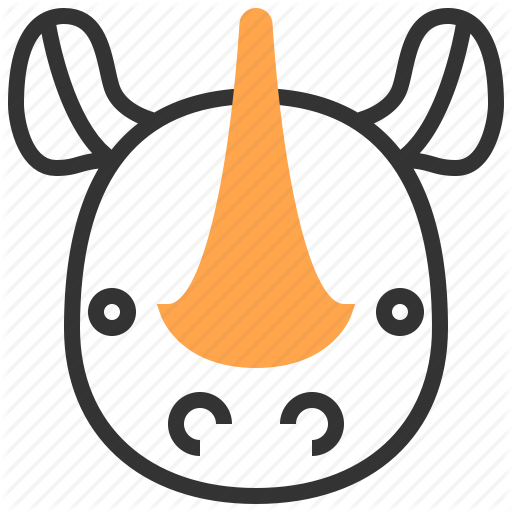 Animal, Face, Head, Rhino, Rhinoceros Icon