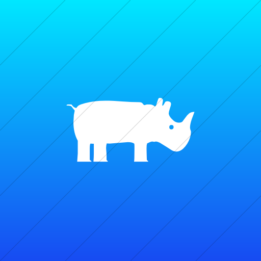 Flat Square White On Ios Blue Gradient Animals
