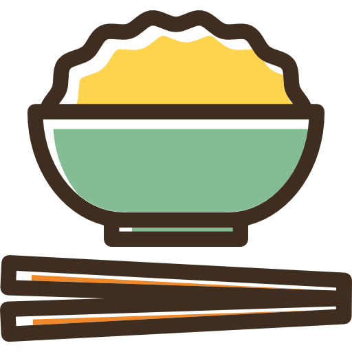 Rice Icon Linear Color Food Set Freepik