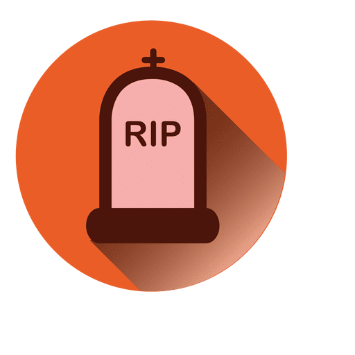 Rip Tombstone Round Icon