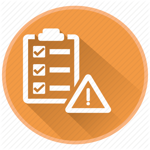 Checklist, List, Management, Project, Register, Risk, Warning Icon
