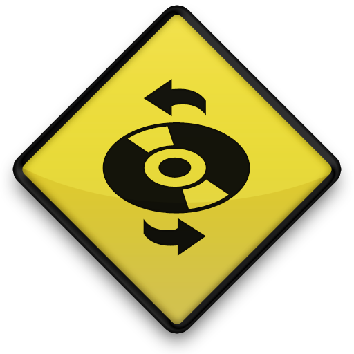 Yellow Road Sign Icon Media Cd Refresh Free Images