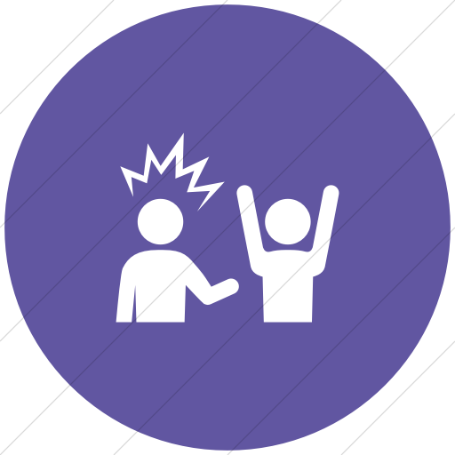 Flat Circle White On Purple Ocha Humanitarians Security