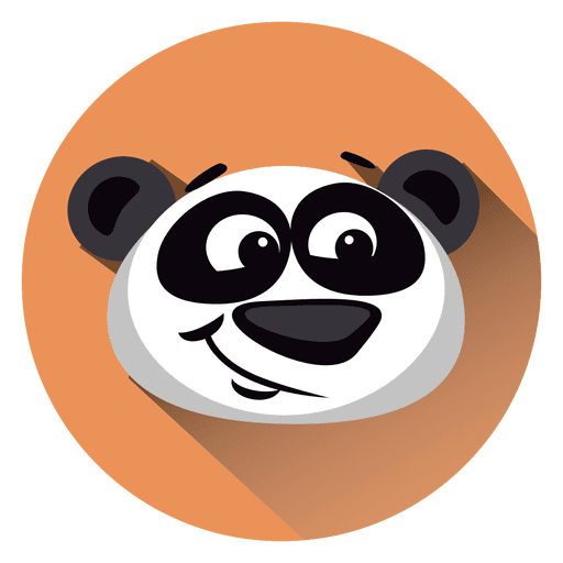 Panda Cartoon Circle Icon