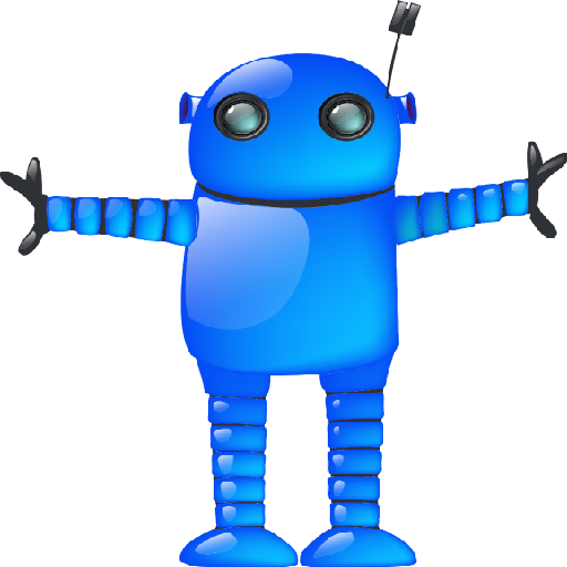 Blue Robot Icon