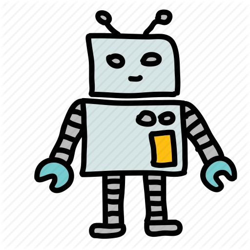 Cute, Friendly, Robot, Space Icon