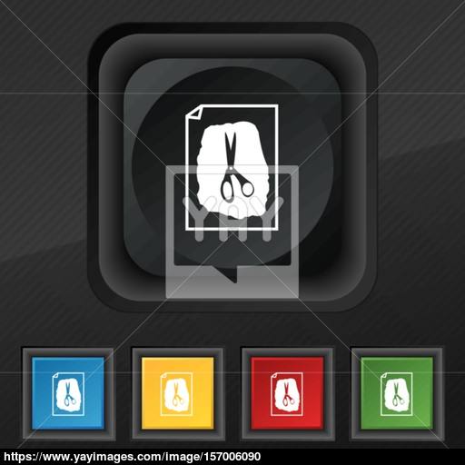 Rock, Scissors, Paper Poster Icon Symbol Set Of Five Colorful