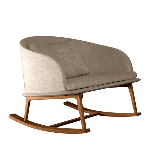 Cleo Beige Rocking Chair