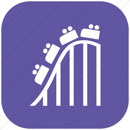 Flat Rounded Square White On Purple Classica Roller