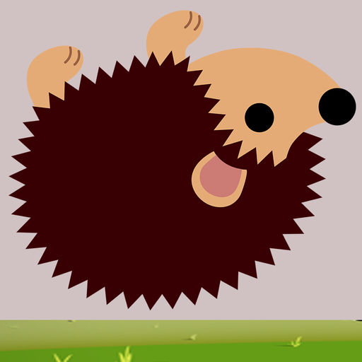 Free Brown Hedgehog Rolling