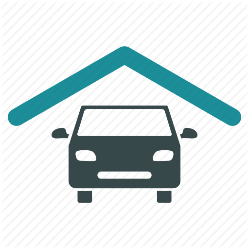 Building, Car, Construction, Garage, Home, House, Roof Icon