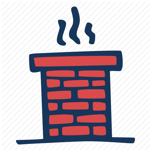 Brick, Chimney, Christmas, Roof, Santa, Smoke Icon