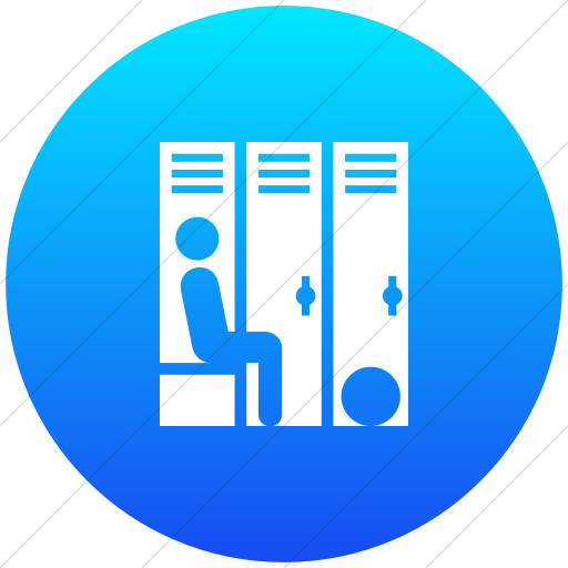 Flat Circle White On Ios Blue Gradient Iconathon Locker