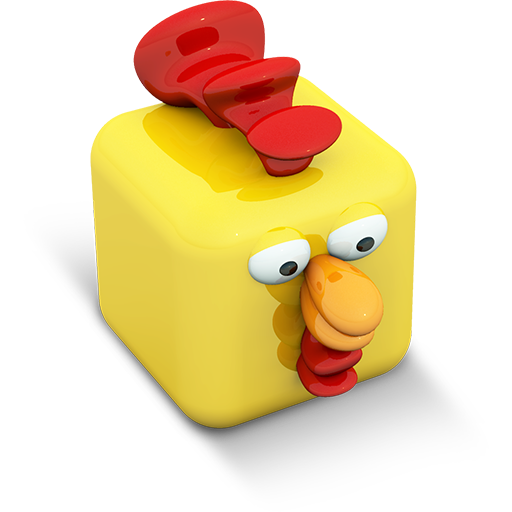 Cubed Rooster Icon