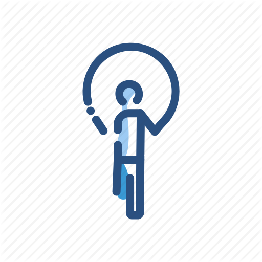 Jump, Jumprope, Man, People, Rope Icon