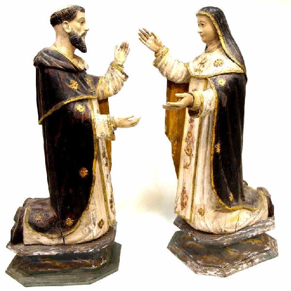 Religious Statues, Mary St Dominic, Rosary