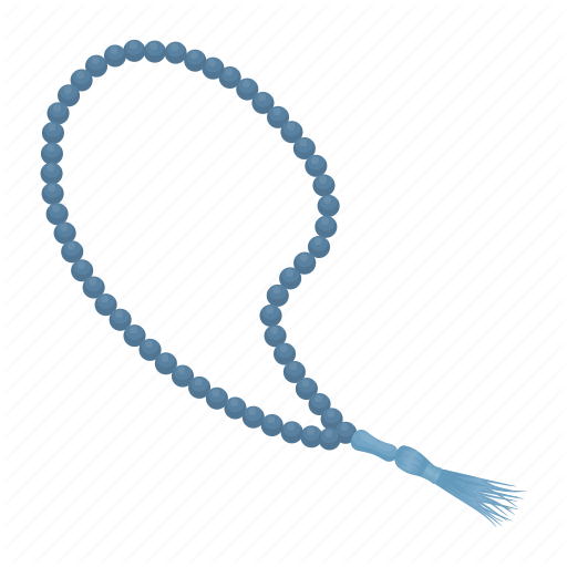 Attribute, Faith, Islam, Prayer, Religion, Rosary, Silhouette Icon