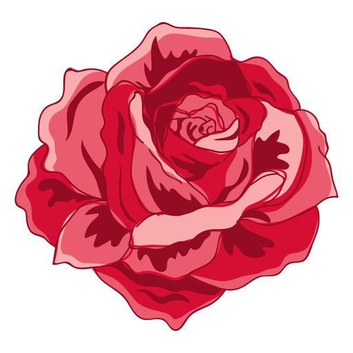 Red Blooming Rose Icon
