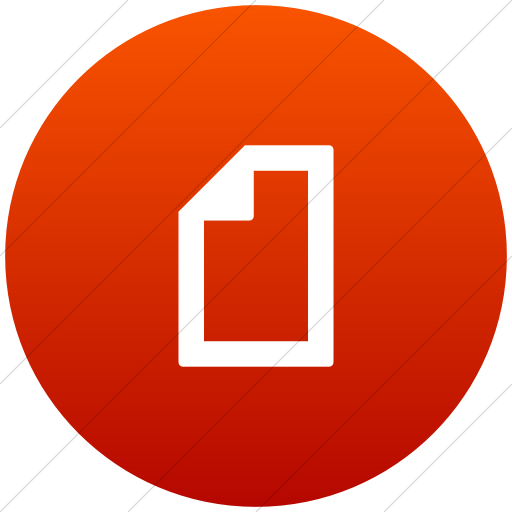 Flat Circle White On Red Gradient Foundation