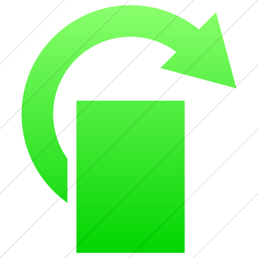 Simple Ios Neon Green Gradient Raphael Arrow Rotate Icon