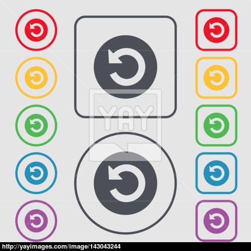 Upgrade, Arrow Icon Sign Symbols On The Round And Square Buttons