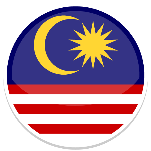 Malaysia Icon Round World Flags