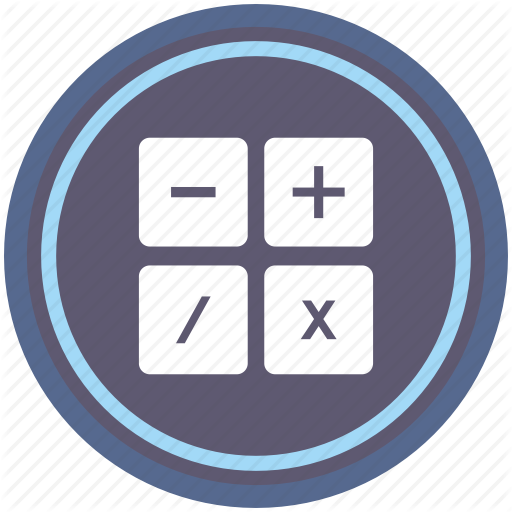 Calc, Calculator, Instrument, Math, Round Icon
