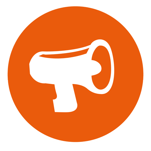 Mega Phone Round Icon