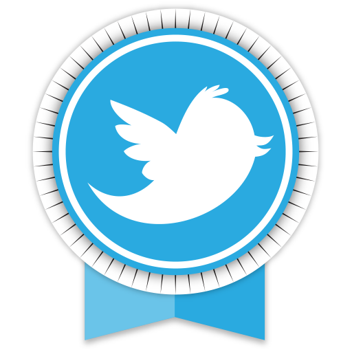 Social, Medias, Round, Ribbons, Twitter Icon Free Of Round Ribbon