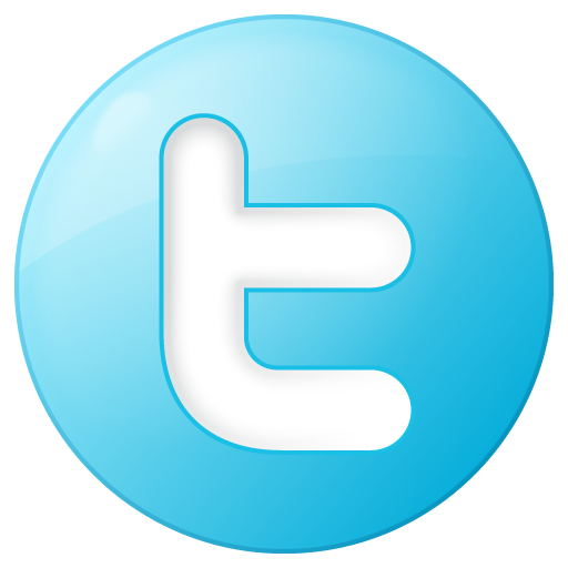 Blue, Button, Round, Social, Twitter Icon