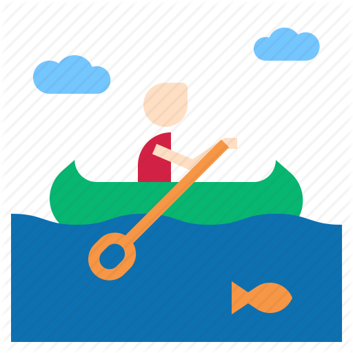 Canoe, Rowing Icon