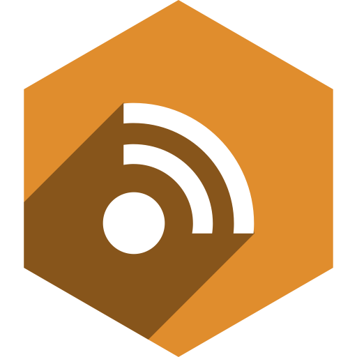 Hexagon, Media, Rss, Shadow, Social Icon