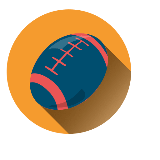 Rugby Ball Circle Icon