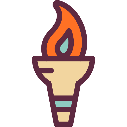 Torch, Olympic, Run, Sports, Athlete, Running Man Icon