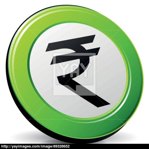 Vector Green Rupee Icon Vector