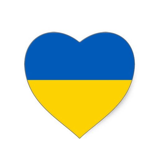 Ukraineukrainian Flag Heart Sticker